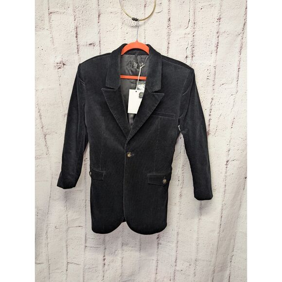 Helsa (Elsa Hosk) Black Corduroy Blazer Size M Revolve NWT - Picture 4 of 11